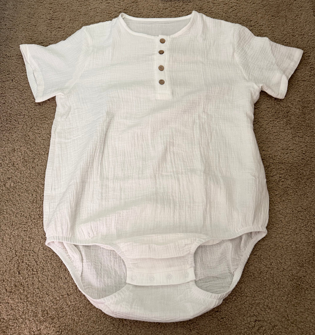Whimsy Light Cotton Unisex Short Sleeve Adult Onesie