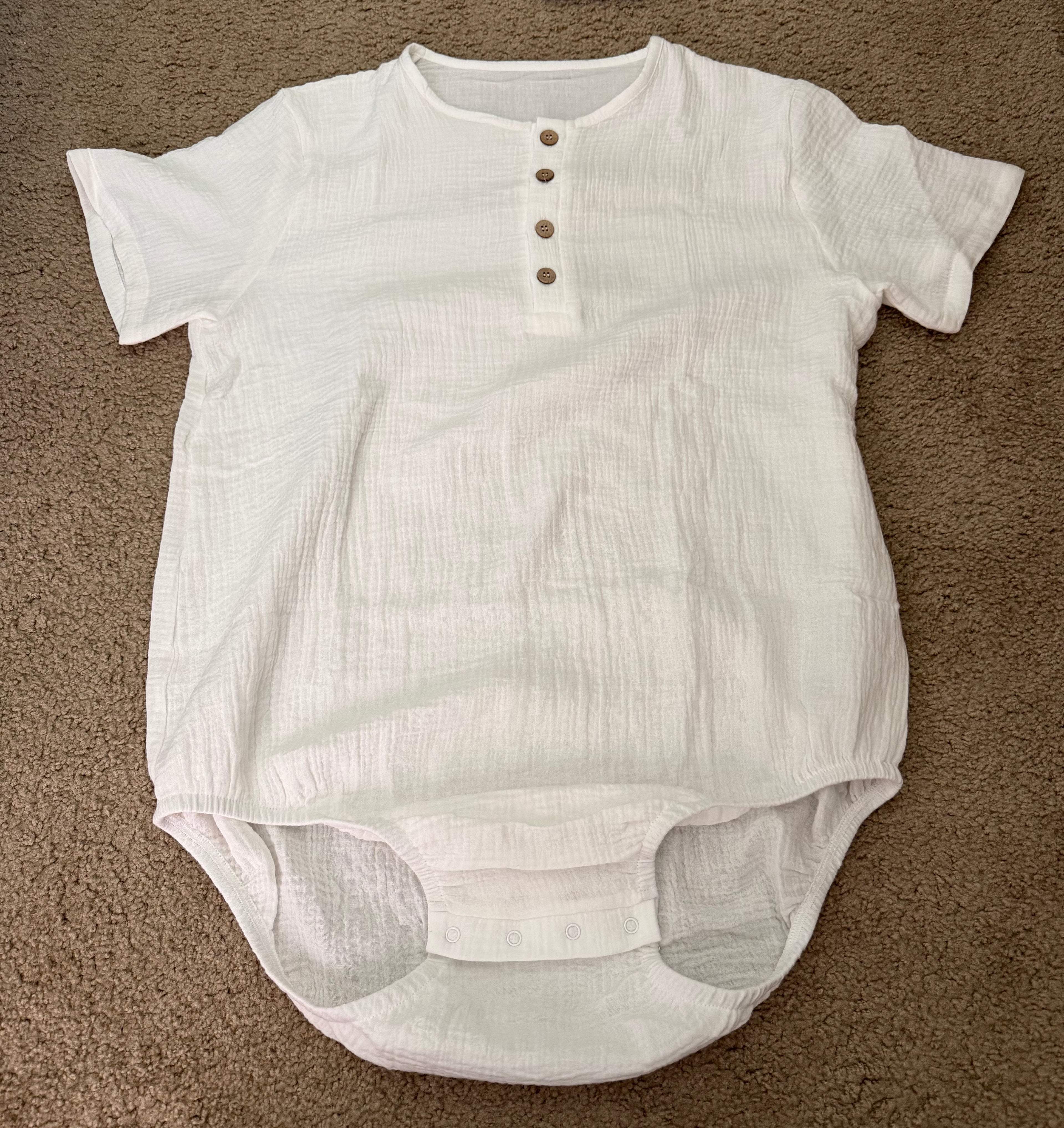 Whimsy Light Cotton Unisex Short Sleeve Adult Onesie