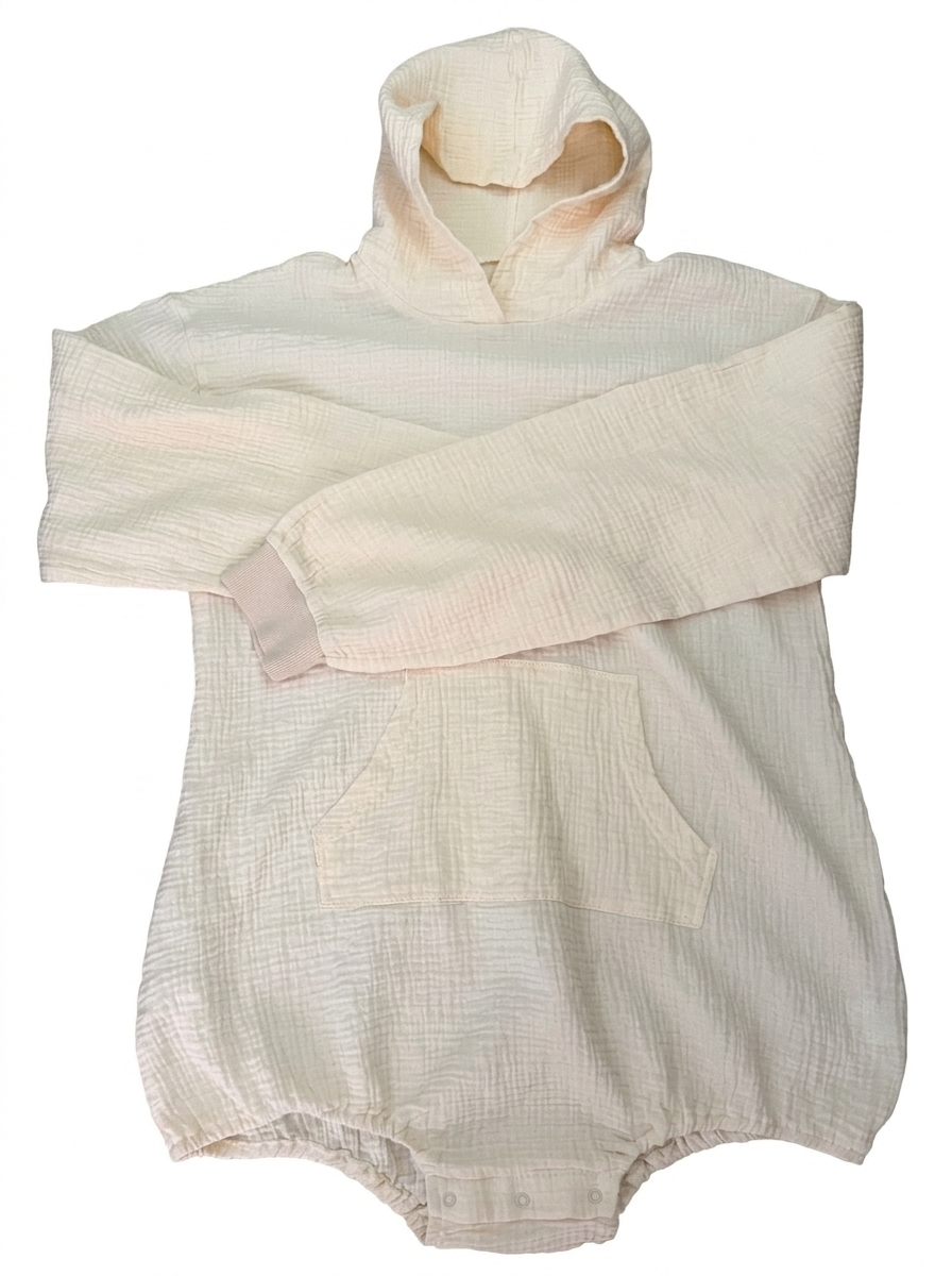 Whimsy Oversized Hooded Cotton Long Sleeve Adult Onesie