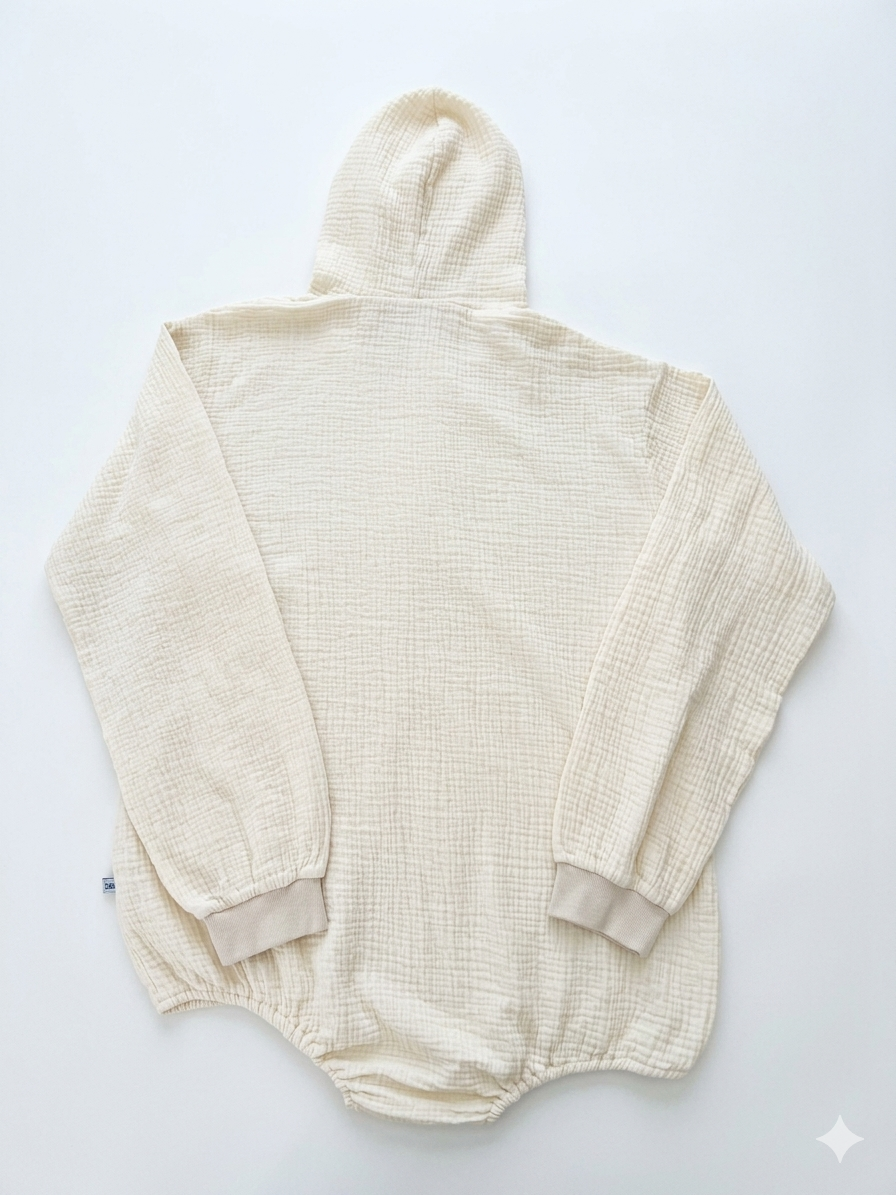 Whimsy Oversized Hooded Cotton Long Sleeve Adult Onesie
