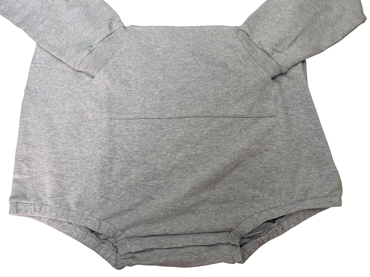 Whimsy Hooded Stretchy Long Sleeve Adult Romper with Secret Pockets